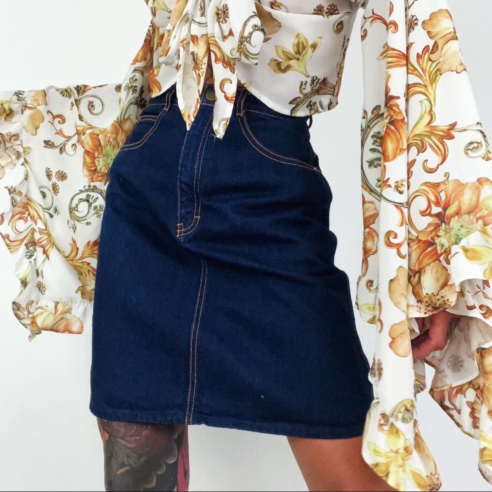 Vintage Gitano Denim Mini Skirt | Size S